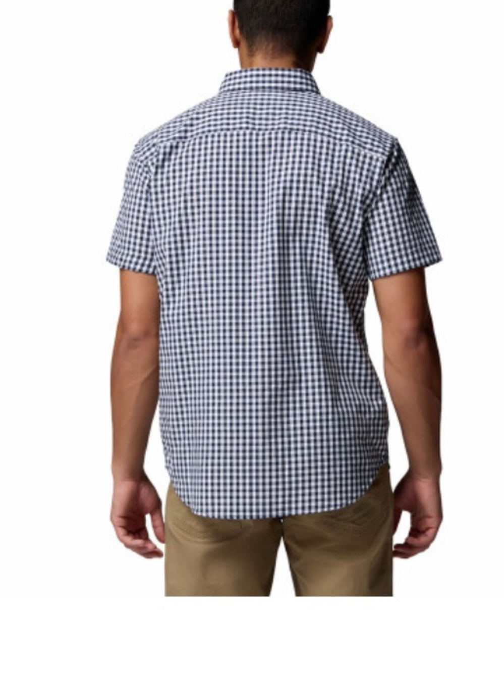 Columbia Omni Men's Blue Short Sleeve Button Down Vented Hiking Shirt Sz Large - Picture 2 of 8